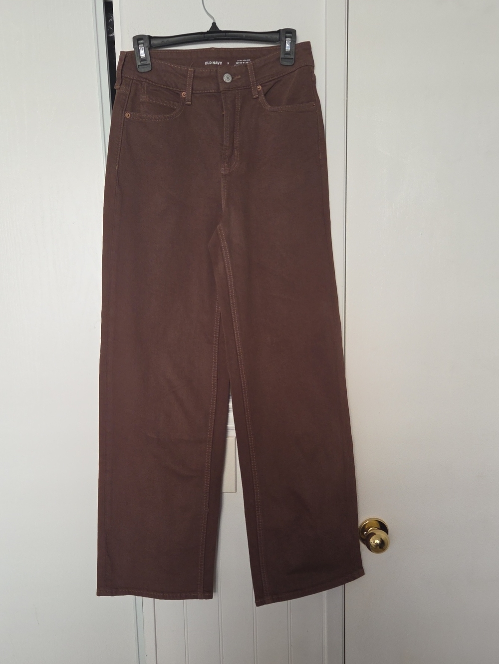 Old Navy Women's Brown Straight-Leg Jeans
